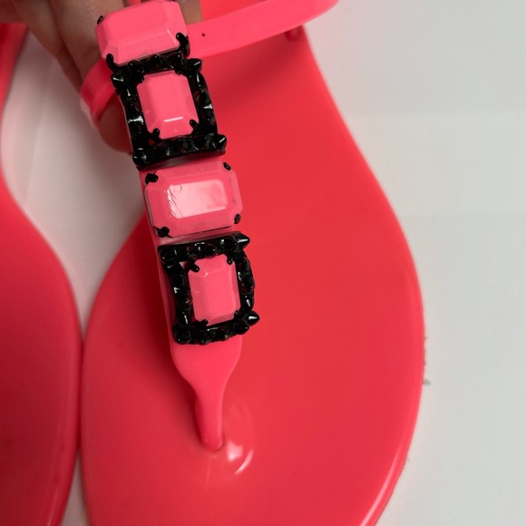 Casadei Jeweled Jelly Sandal w/ Swarovski Crystals - Picture 3 of 7